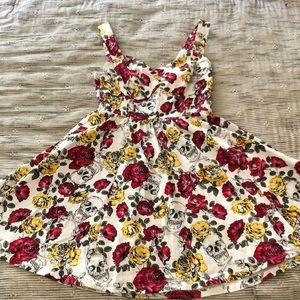 Large Vintage Hot Topic Dress-Skulls, Guns, Roses